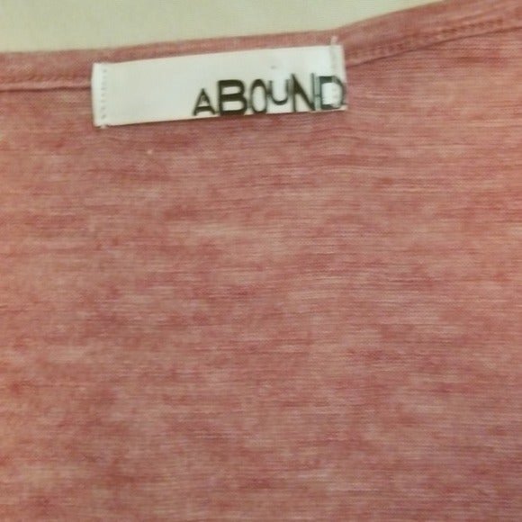 Abound Pink Heather Blouse Lace Trim 3/4 - Picture 4 of 5